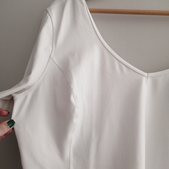 Lululemon Align T-shirt Short Sleeve Cropped White Top Large - Picture 9 of 14